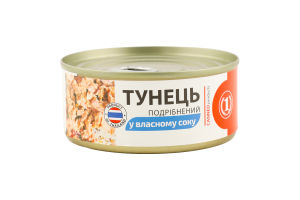 Тунец измельченный в собственном соке ТМ "1" ж/б 150г