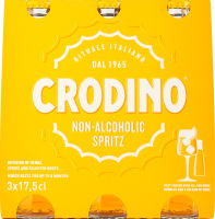 Напиток безалкогольный газированный на ароматизаторах аперитивный Spritz Crodino к/у 3х0.175л