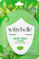 Маска д/обличчя Алое Вера Актив тканинна 25г Wittybelle