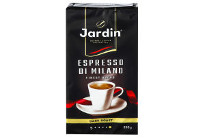 Кофе натуральный молотый Espresso di milano Jardin в/у 250г