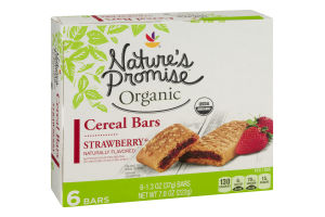 Nature's Promise Organic Cereal Bars Strawberry - 6 CT