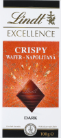 Шоколад темний з хрустким печивом Excellence Lindt к/у 100г