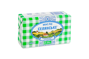Масло сладкосливочное 63% Бутербродное Селянське м/у 180г