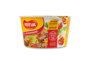 Лапша быстрого приготовления со вкусом говядины Reeva ст 75г