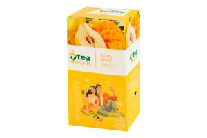Чай зелений ароматизований з додаванням рослинної сировини Сонячна усмішка Tea Moments к/у 22х1.8г
