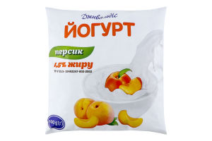 Йогурт Дживальдіс Персик 1,5% В*