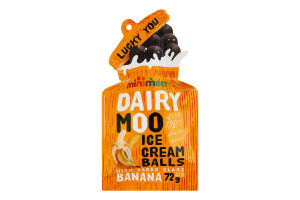 Шарики мороженого банановые с какао глазурью Dairy Moo Mini Melts м/у 72г