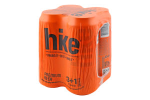 Пиво 4х0.5л 4.8% світле пастеризоване Premium Hike м/у