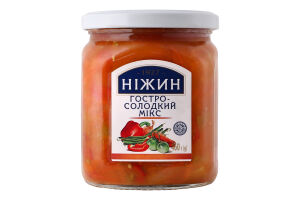 Салат овочевий стерилізований Гостро-солодкий мікс Ніжин с/б 460г