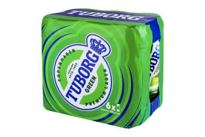 Пиво 6х500мл 4.6% світле пастеризоване Original Green Tuborg м/у
