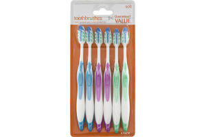 Guaranteed Value Soft Toothbrushes - 6 CT