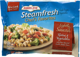 Birds Eye Steamfresh Chef's Favorites Lightly Sauced Rotini & Vegetables With Oven Roasted Garlic Butter Sauce