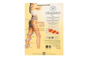 Колготки жіночі Elegante Support Modelling&Compression 40den 4 bronz