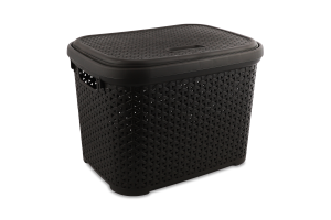 Кошик 30л коричневий з кришкою Diomedea