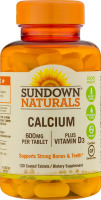Sundown Naturals Calcium 600mg Dietary Supplement Coated Tablets - 120 CT