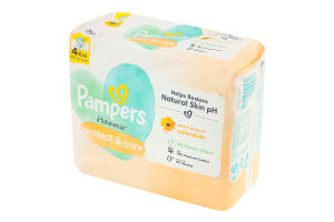 Серветки вологі дитячі Harmonie Protect Care 4*44шт Pampers