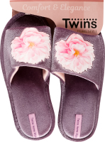 Тапочки открытые домашние женские Twins №5823 36-37 лиловый