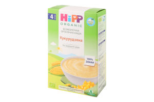 Каша безмолочная для детей от 4мес Кукурузная Organic Hipp к/у 200г