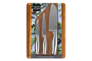 Набір Home&Care ножі 3шт +дошка