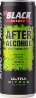 Напиток энергетический безалкогольный сильногазированный After alcohol King of the night Black Energy ж/б 250мл