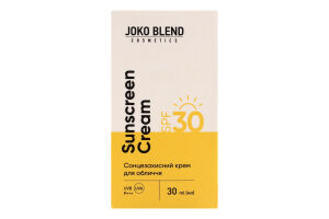 Крем д/обличчя сонцезахисний SPF30 30мл Joko Blend