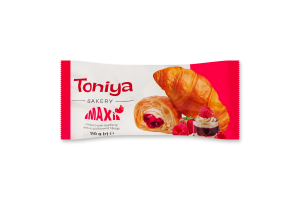 Круасан з наповнювачами зі смаком малини та ванілі Maxi Toniya м/у 110г