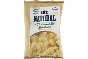 Utz Natural Gourmet Potato Chips Kettle Cooked 40% Reduced Fat