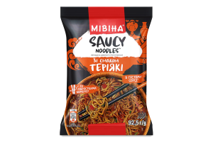 Вермишель быстрого приготовления с ростками бамбука со вкусом Терияки Saucy noodles Мівіна м/у 92.5г