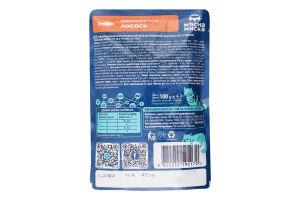 Корм д/котів Шматочки з лососем в соусі 100г пауч М'ясна миска