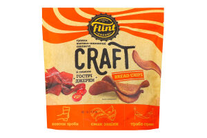 Гренки ржано-пшеничные волнистые Острые джерки Craft Bread chips Flint д/п 80г