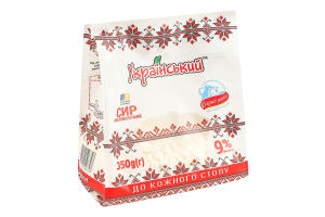 Сир кисломолочний 9% Український м/у 350г