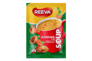Крем-суп швидкого приготування зі смаком курки з локшиною Курячий Reeva м/у 17г
