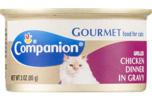Companion Gourmet Food for Cats Grilled Chicken Dinner in Gravy 3 OZ