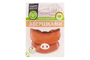 Сардельки варені з м'яса птиці З вершками Родинна ковбаска в/с кг