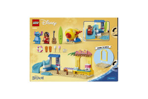 Конструктор для детей от 4лет №43280 Beach fun with Lilo&Stitch Disney Lego 113эл