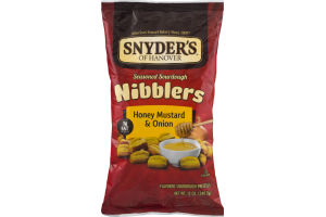 Snyder's of Hanover Seasoned Sourdough Nibblers Honey Mustard & Onion Flavored Sourdough Pretzels