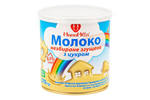 Молоко згущене 8.5% незбиране з цукром Mama Milla з/б 370г