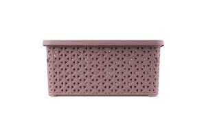 Кошик 6л пудровий низький з кришкою Diomedea