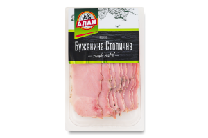 Буженина нарізка варена Столична Алан в/ґ кг