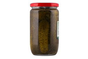 Огурцы маринованные пастеризованные Хуторок 1с с/б 680г