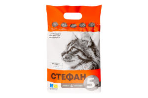 Наповнювач д/котячого туалету оранж бентонітовий середній 5кг Стефан