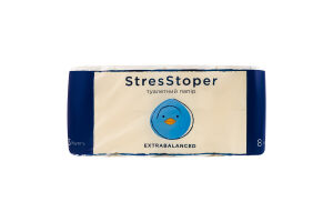 Бумага туалетная белая 3-х слойная StresStoper Кохавинська папірня 8шт