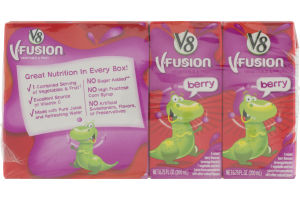 V8 V-Fusion Vegetable & Fruit Beverage Berry - 8 CT
