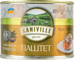 Паштет мясной с чесноком и перцами Kaniville ж/б 185г
