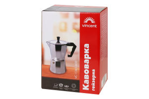 Кавоварка гейзерна алюмінієва 6кружок VC-1365-600 Vincent
