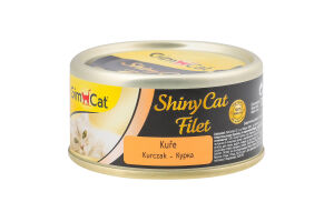 Корм консервированный для котов всех пород Цыпленок Filet Shiny Cat GimCat ж/б 70г