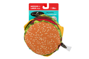 Champion Breed Squeaky Cheeseburger Medium To Large Dogs