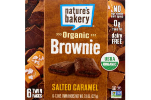 Nature's Bakery Soft Baked Organic Brownie Salted Caramel - 6 PK