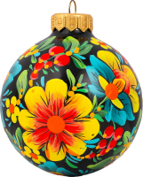 Прикраса ялинкова Куля Народна творчість ручн 80мм