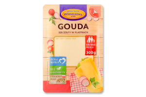 Сир Wloszczowa Гауда слайс 40% кор/мол